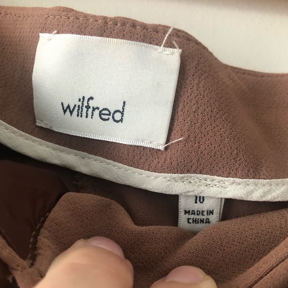 ARITZIA WILFRED CHAMBREY NUTMEG TROUSER PANT SIZE 10 - Picture 7 of 11